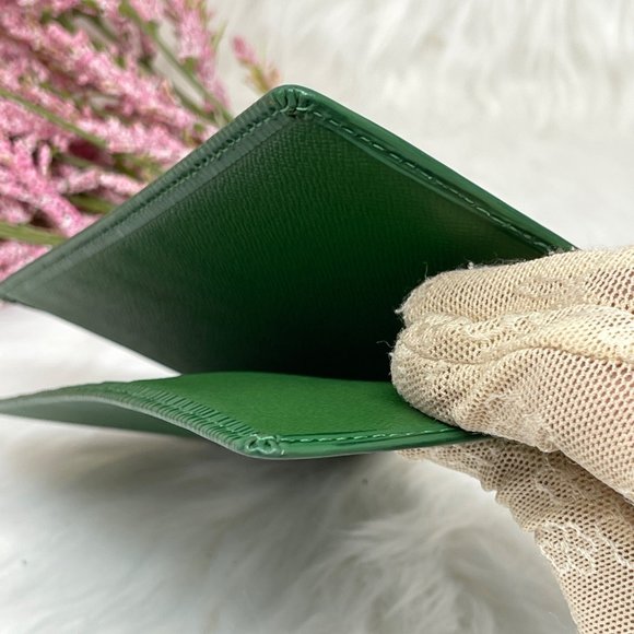 033 Louis Vuitton Green Epi Leather  Checkbook Wallet CA0928 - Picture 9 of 11